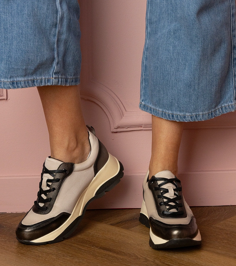 Hers Szare sportowe sneakersy damskie