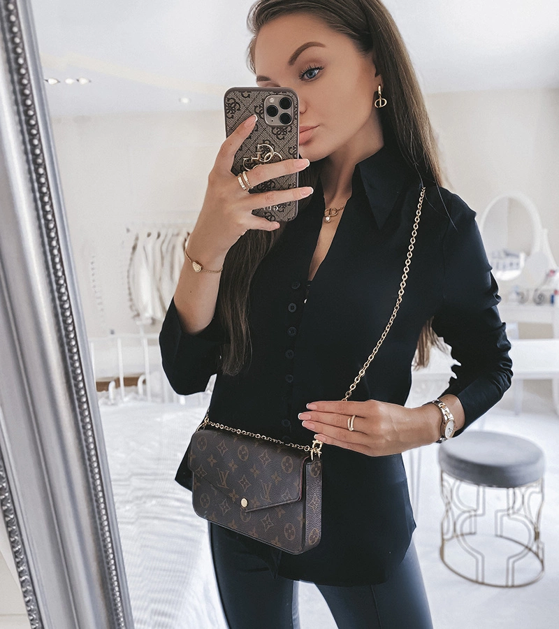 Elegancka czarna koszula