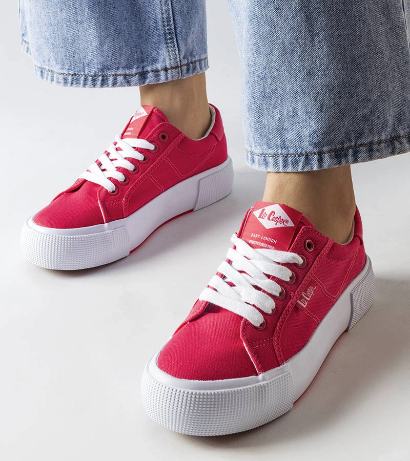 Różowe trampki Lee Cooper LCW-20-31-026