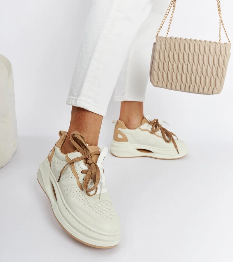 Beżowe sneakersy