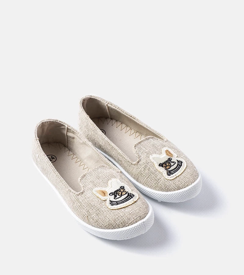 Szare tenisówki dziecięce z aplikacją