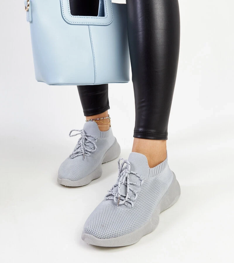 Szare sneakersy sportowe