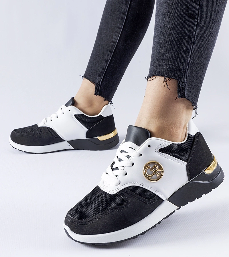 Czarno-białe sportowe sneakersy