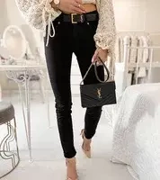 Czarne elastyczne spodnie