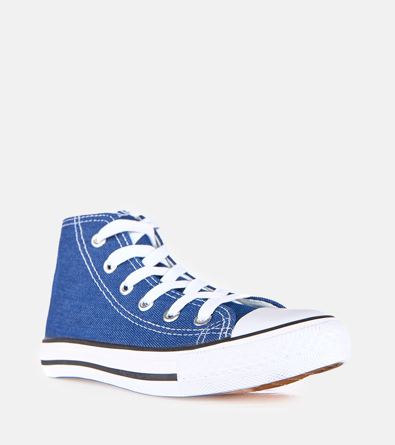 Hers Niebieskie dziecięce trampki za kostkę