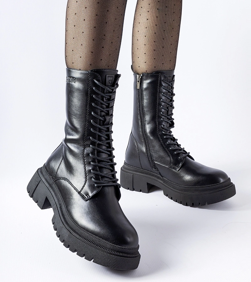 Czarne wysokie glany Big Star MM274564