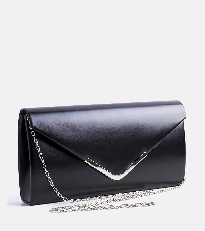 Czarna elegancka kopertówka