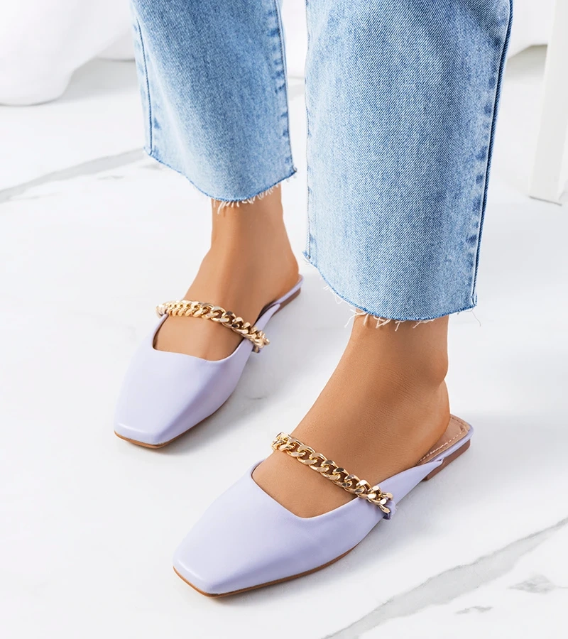 Damskie Fioletowe klapki