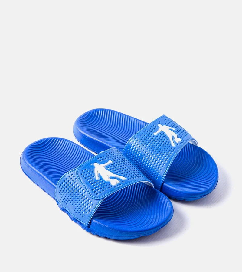 Niebieskie gumowe klapki dziecięce