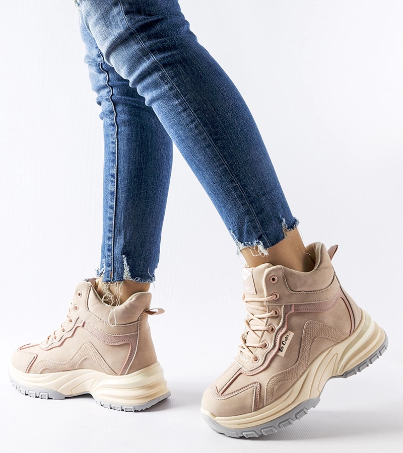 Czarne ocieplane traperki LCJ-22-44-1353L Lee Cooper