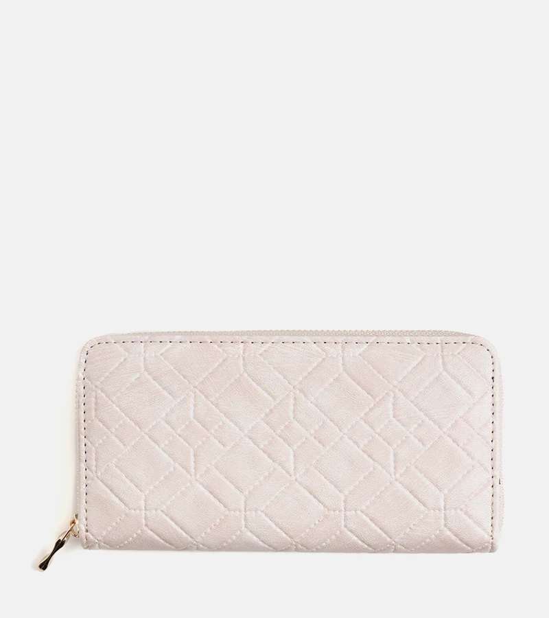 Hers Pikowany beżowy portfel