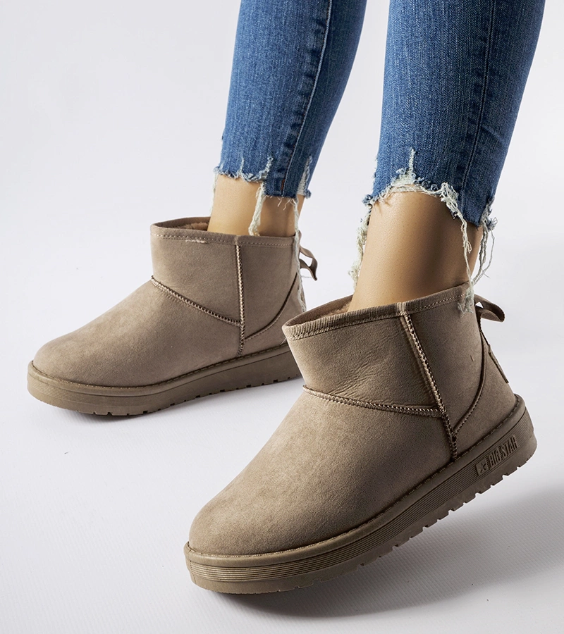 Beżowe śniegowce damskie Big Star KK274294