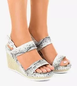 Snake sandały na koturnie U-6291