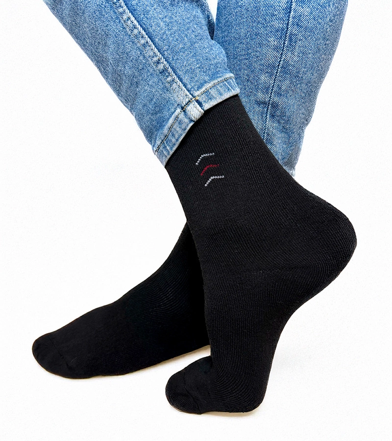 Czarne męskie ciepłe skarpetki Narus