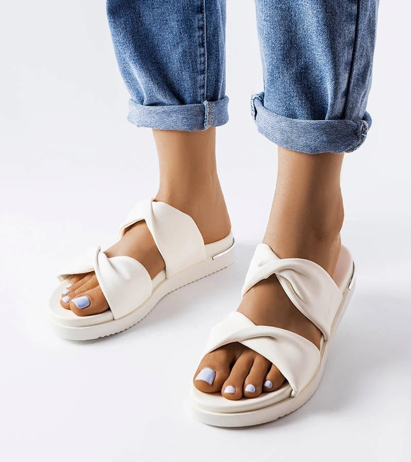 Białe klapki Big Star LL274A121