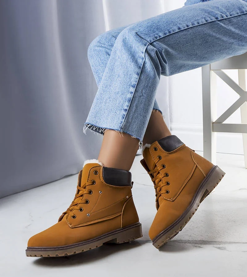 Camelowe traperki damskie