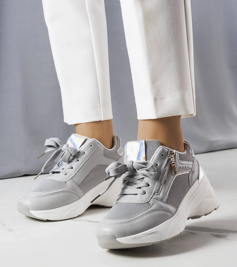Hers Szare sportowe sneakersy