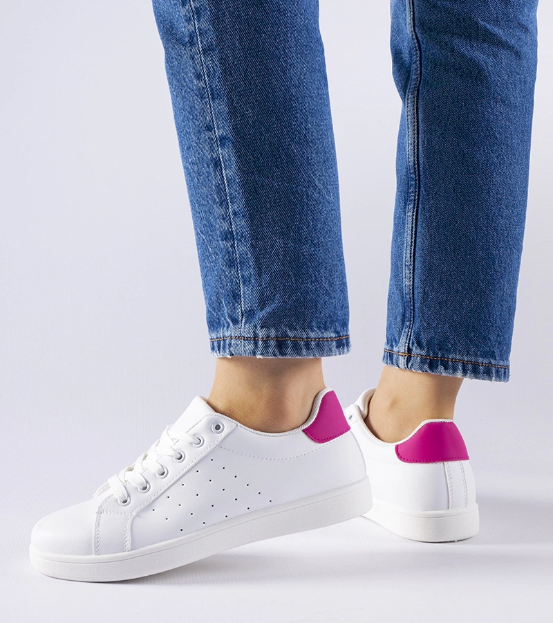 Biało-różowe sneakersy