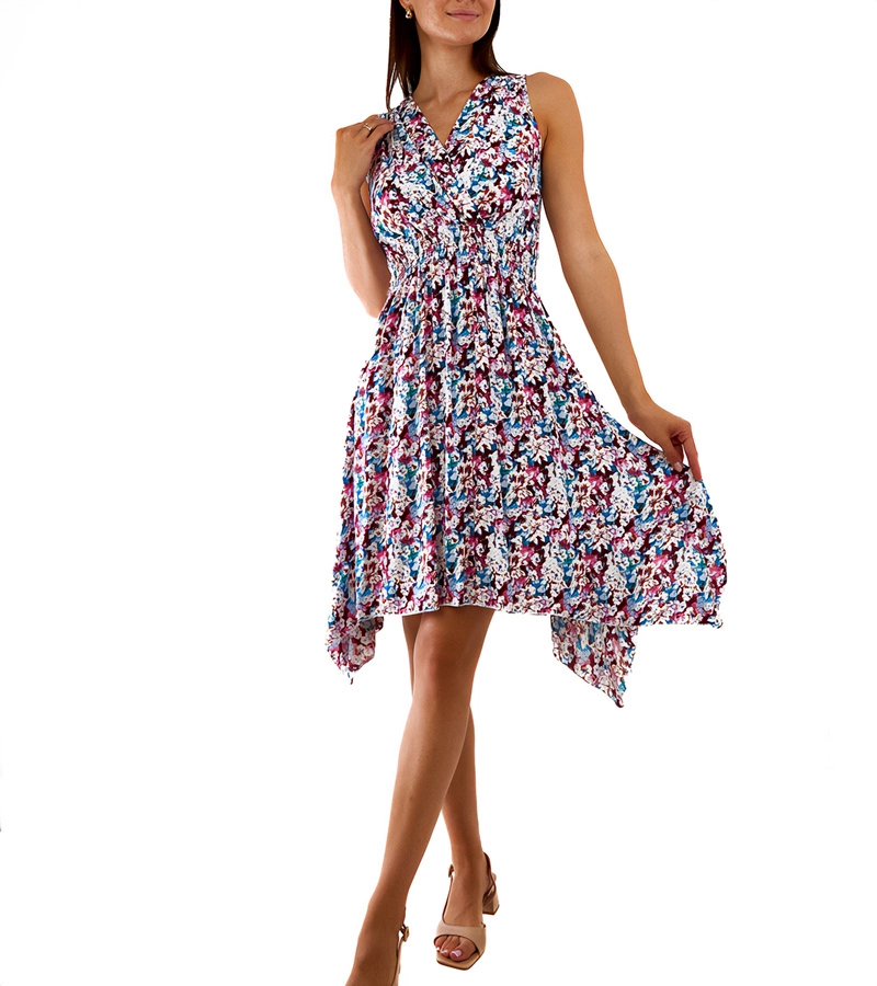 Hers Czerwona sukienka w kwiaty