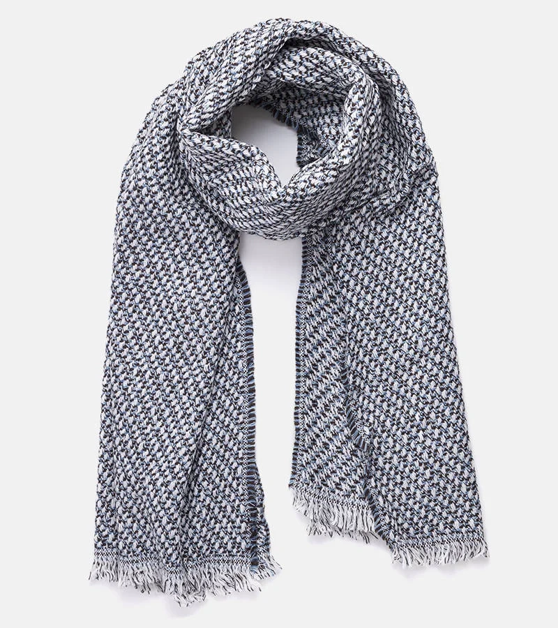 Niebieskobiały szalik