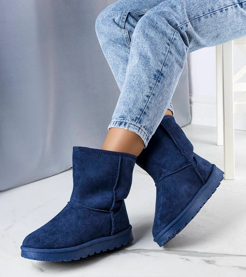 Granatowe śniegowce ocieplane