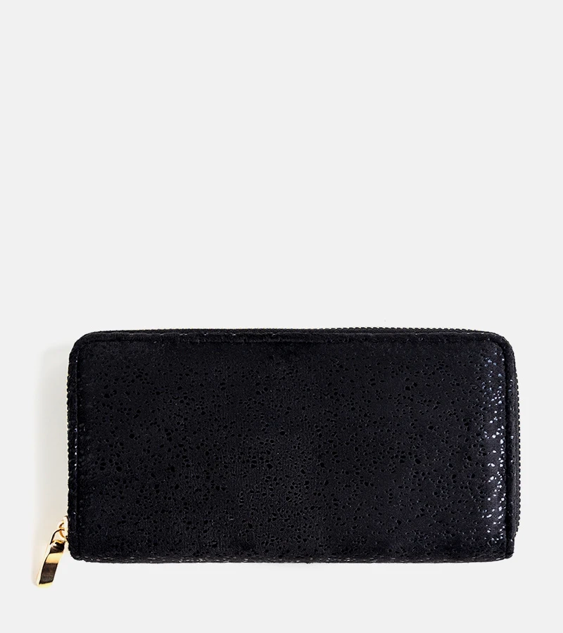 Hers Portfel czarny w kropeczki