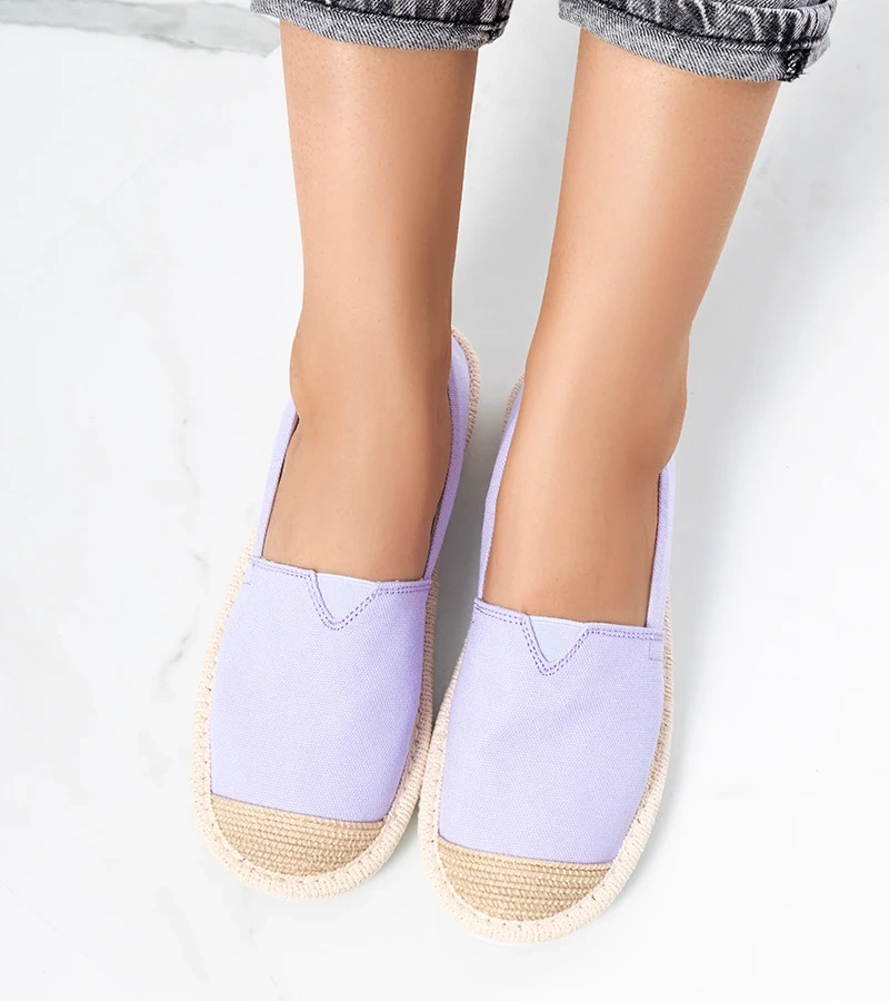 Modne fioletowe espadryle