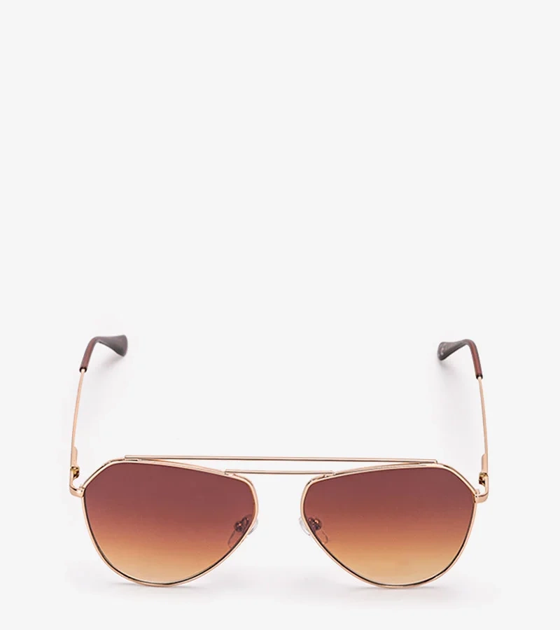 Brązowe okulary pilotki