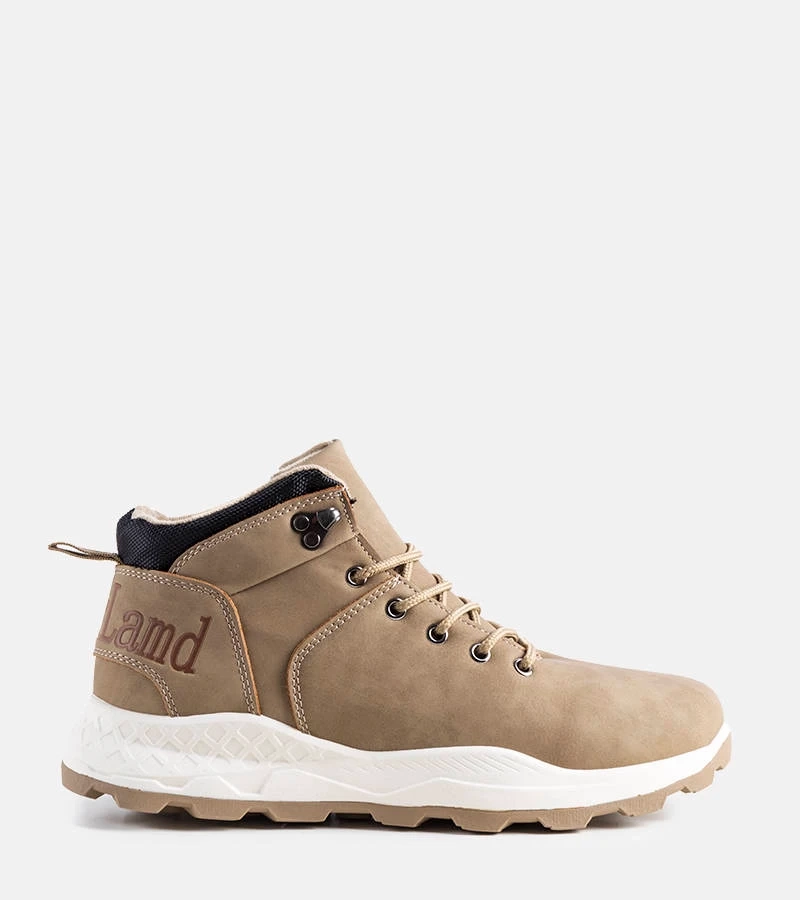 Zielone wiązane trapery męskie