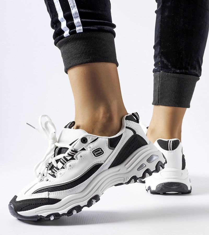 Biało-czarne sportowe sneakersy