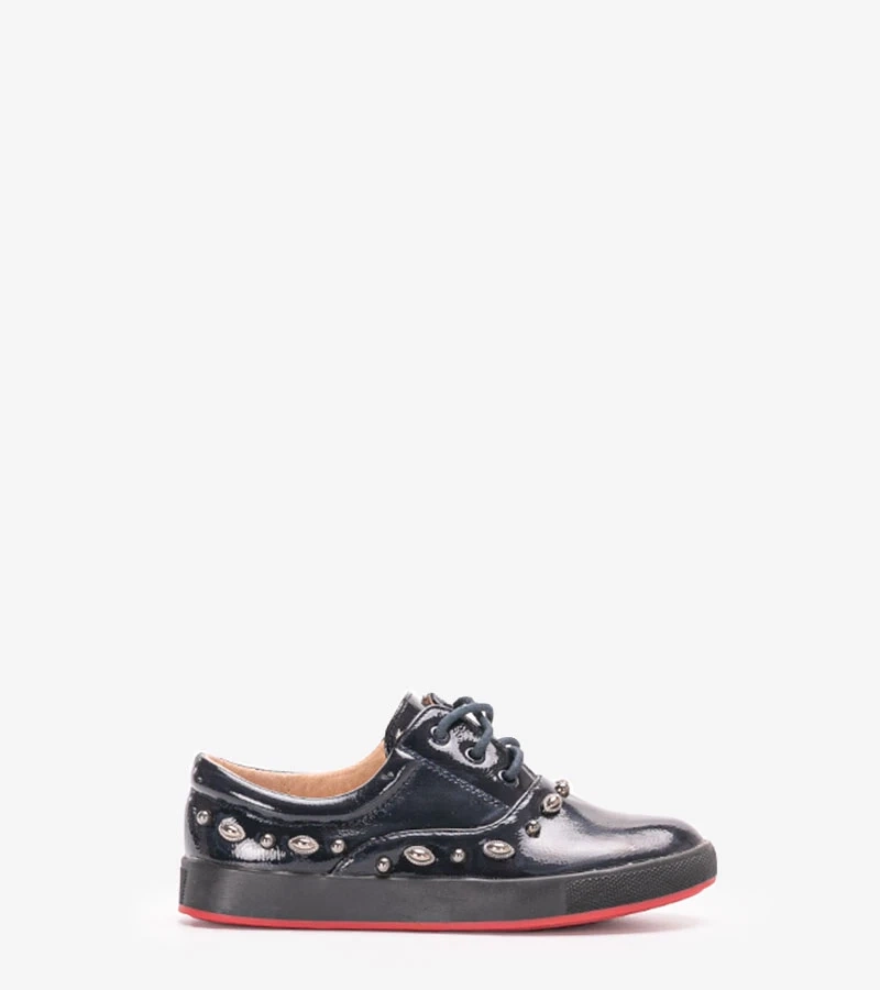 Czarne lakierowane tenisówki dziecięce