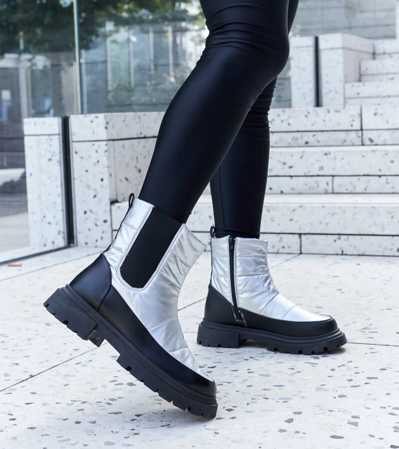 Metaliczne ocieplane śniegowce