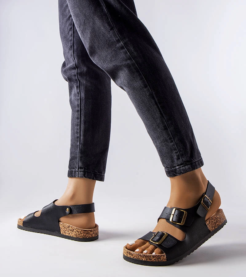 Czarne sandały Lee Cooper LCW-22-35-1163L