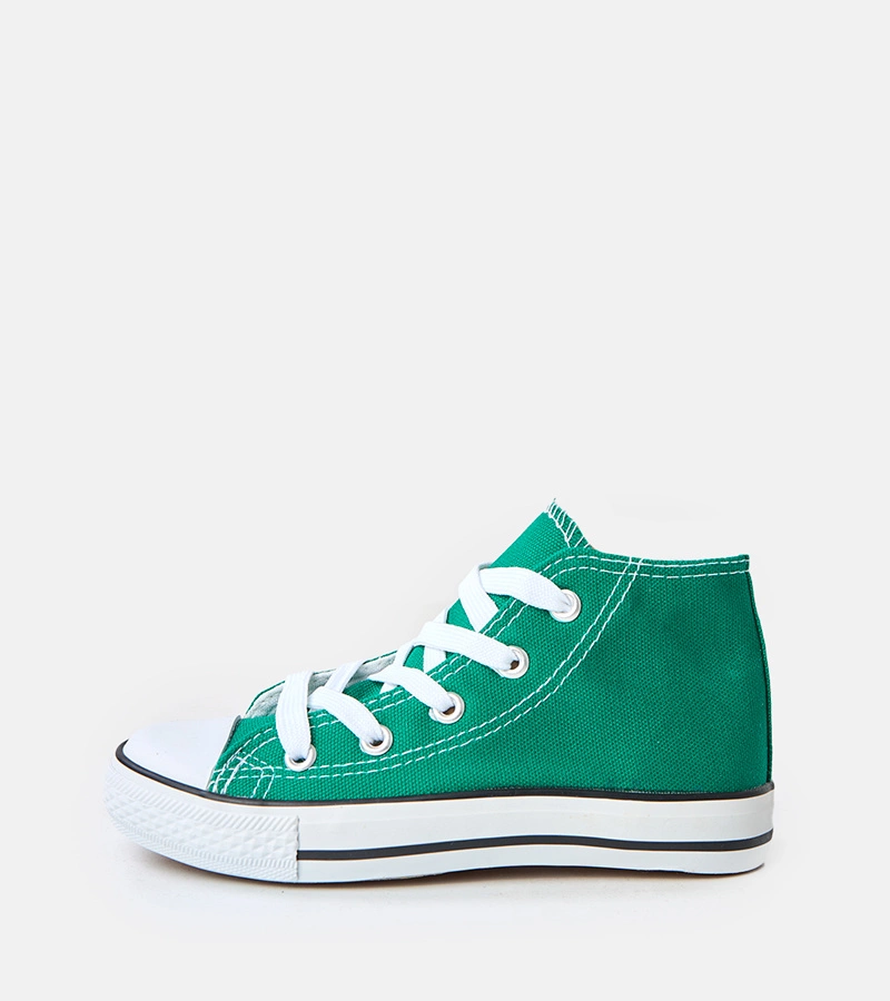 Hers Zielone dziecięce trampki za kostkę