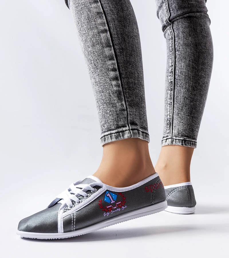 Hers Szare tenisówki damskie