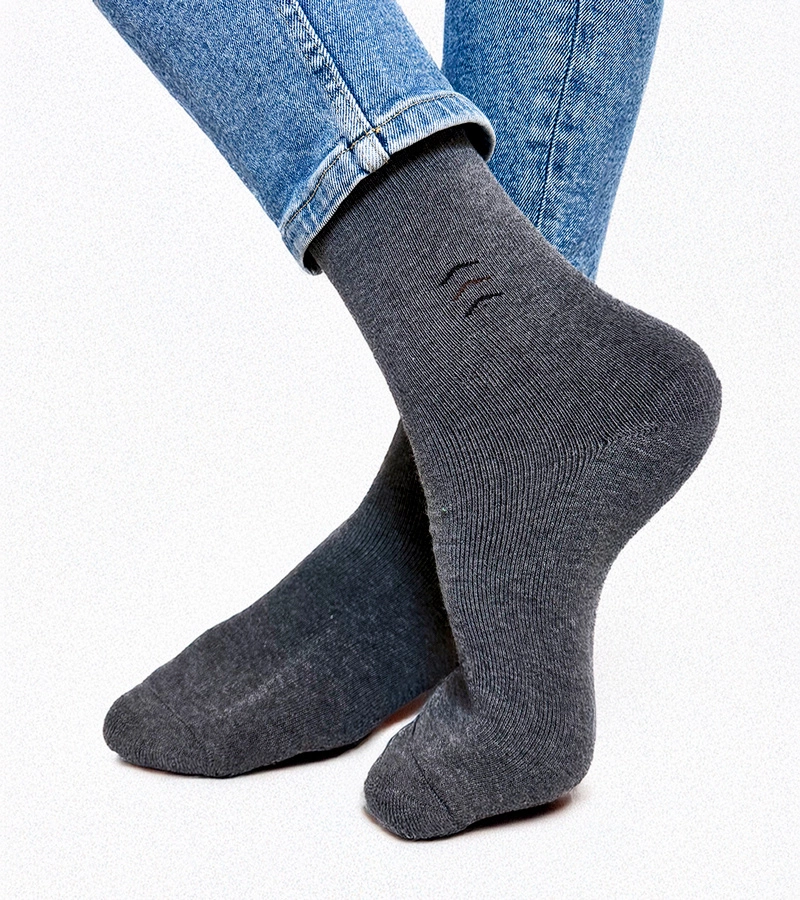 Szare męskie ciepłe skarpetki Narus