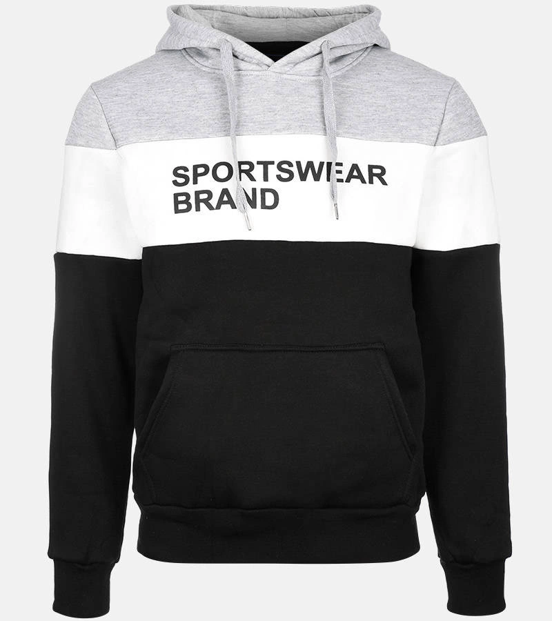 Ciemnoszara męska bluza z kapturem