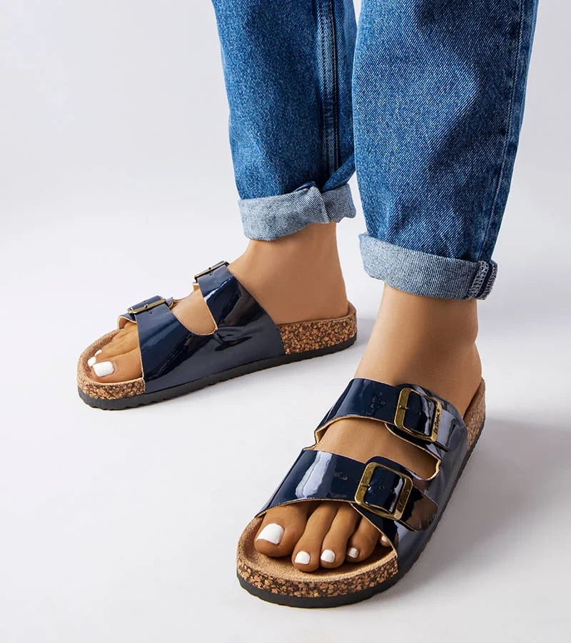 Niebieskie klapki Lee Cooper LCW-22-35-1157L