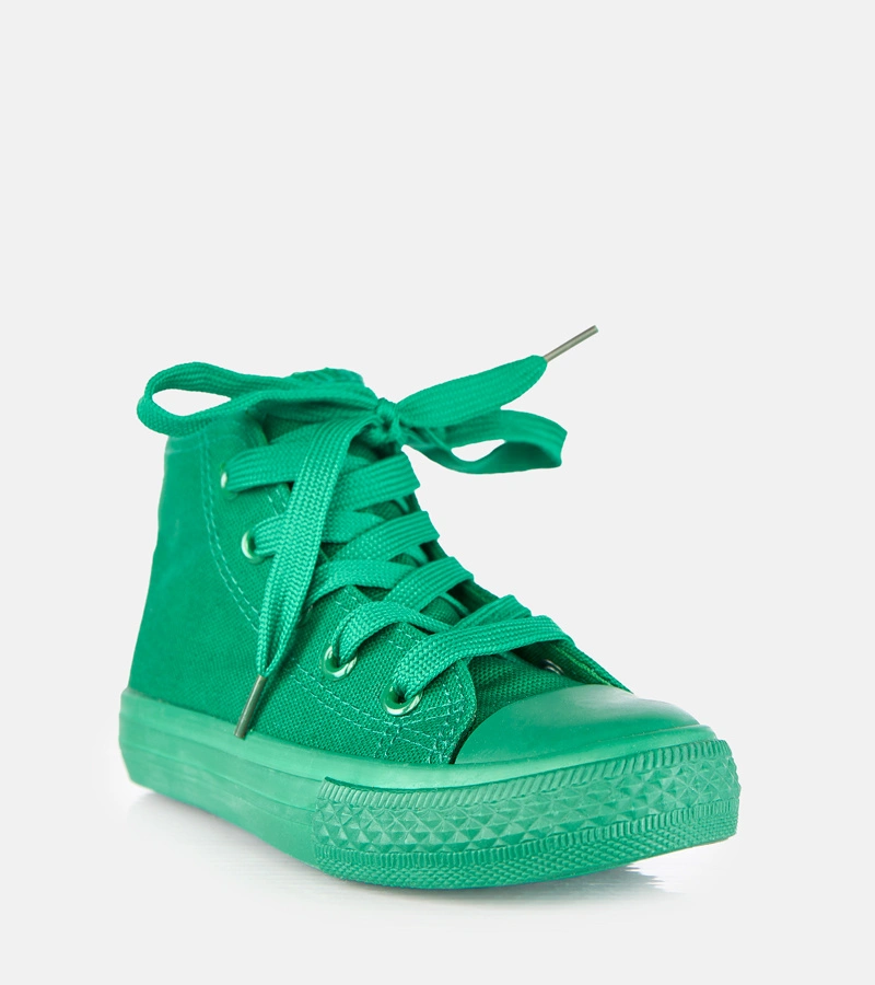 Hers Zielone dziecięce trampki za kostkę