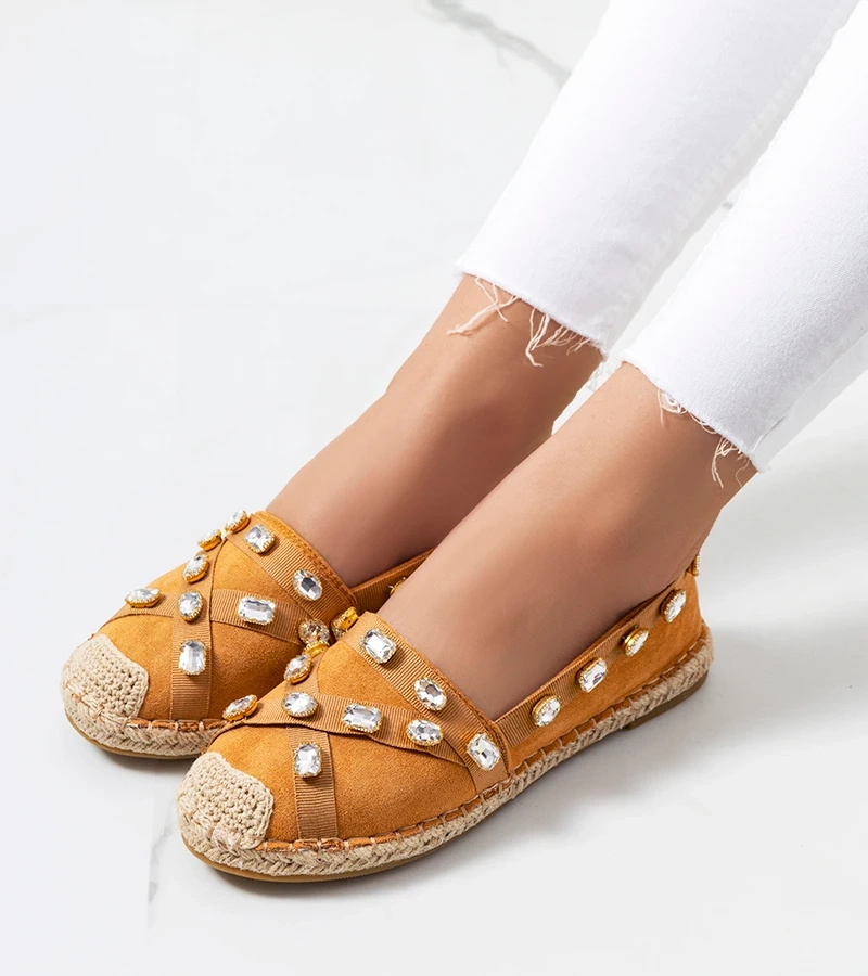 Espadryle brązowe zamszowe