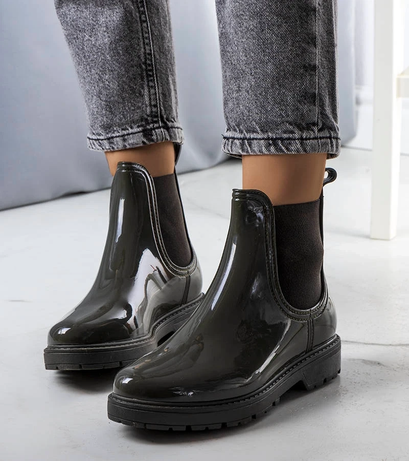 Zielone kalosze damskie