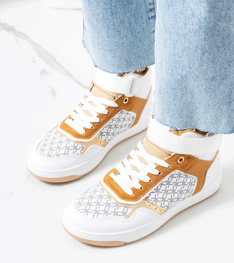 Sneakersy wysokie białe