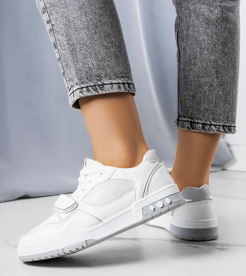 Szare sneakersy na rzep