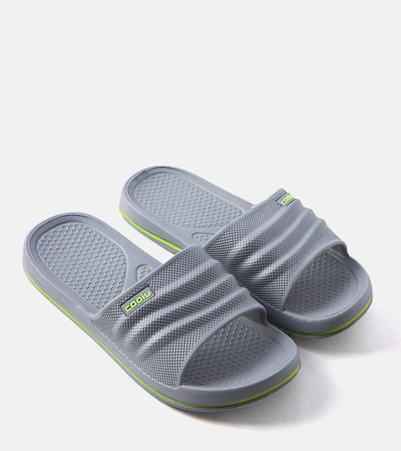 Szare męskie klapki