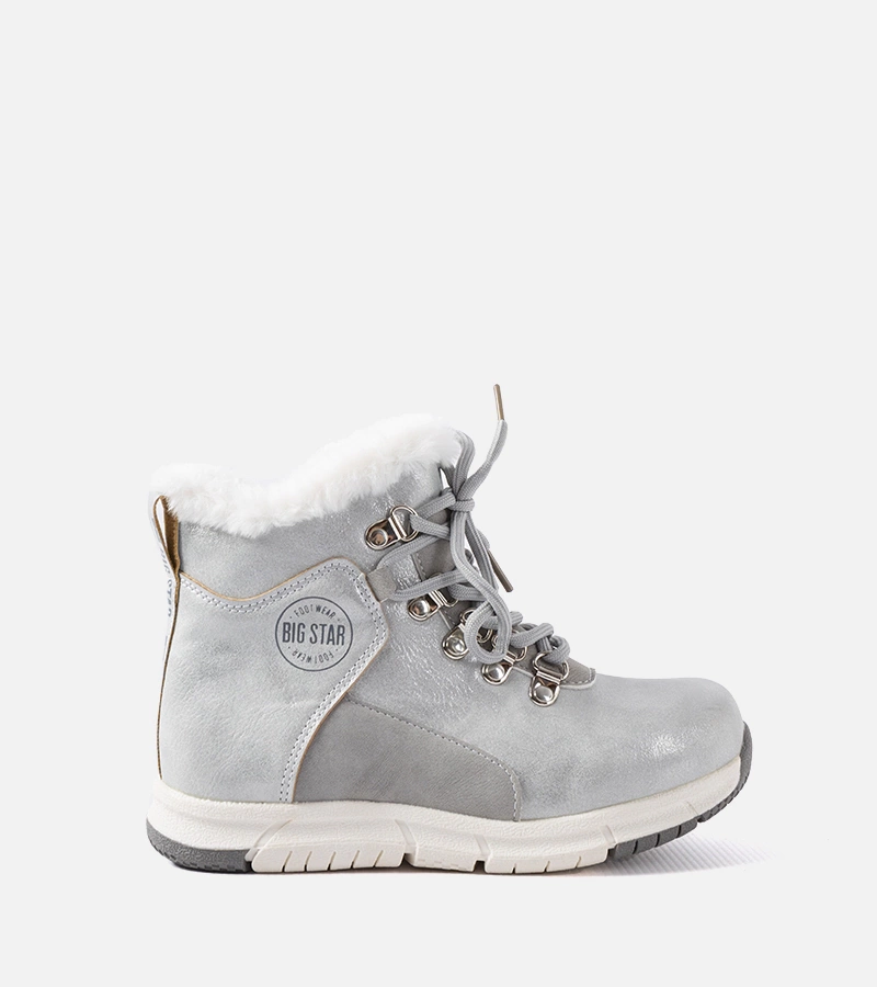Szare ciepłe buty dziecięce Big Star KK374178
