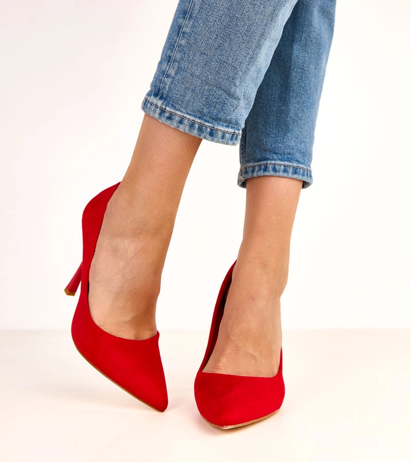 Hers Czerwone szpilki z ekozamszu