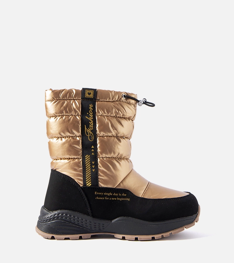 Metaliczne ocieplane wysokie śniegowce