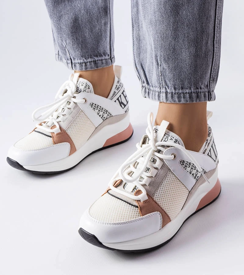 Biało-różowe sneakersy Vinceza