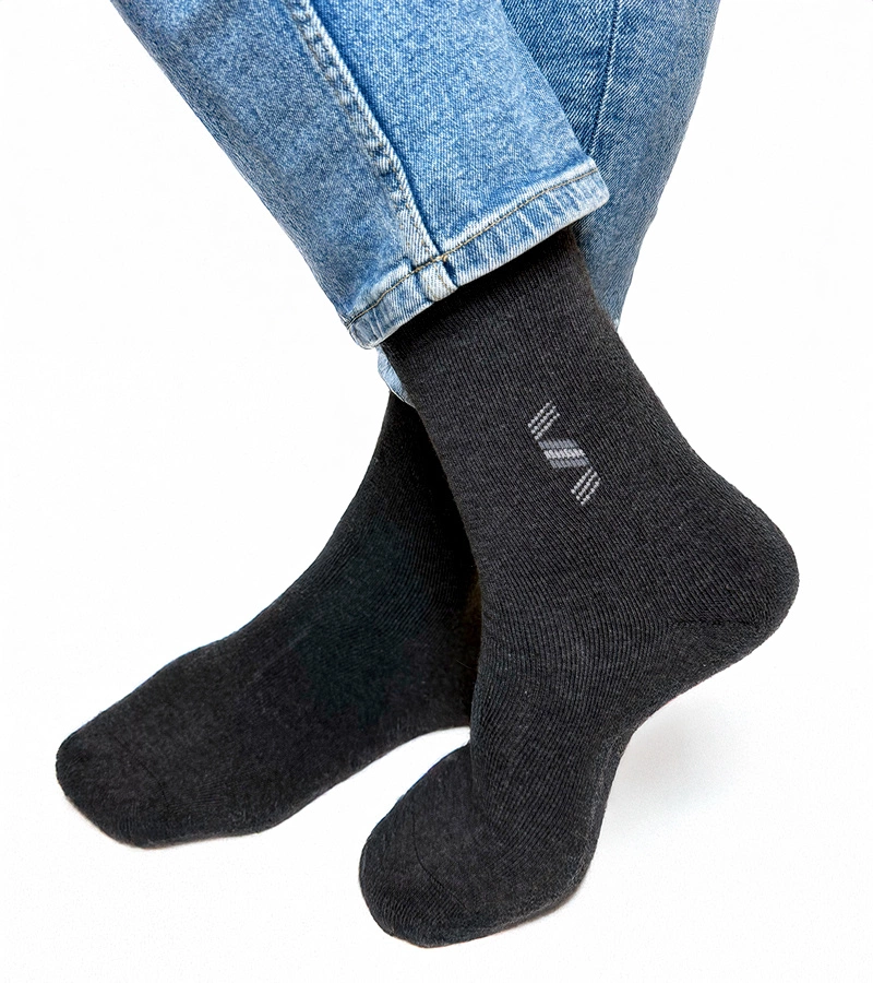 Ciemnoszare męskie ciepłe skarpetki Narus