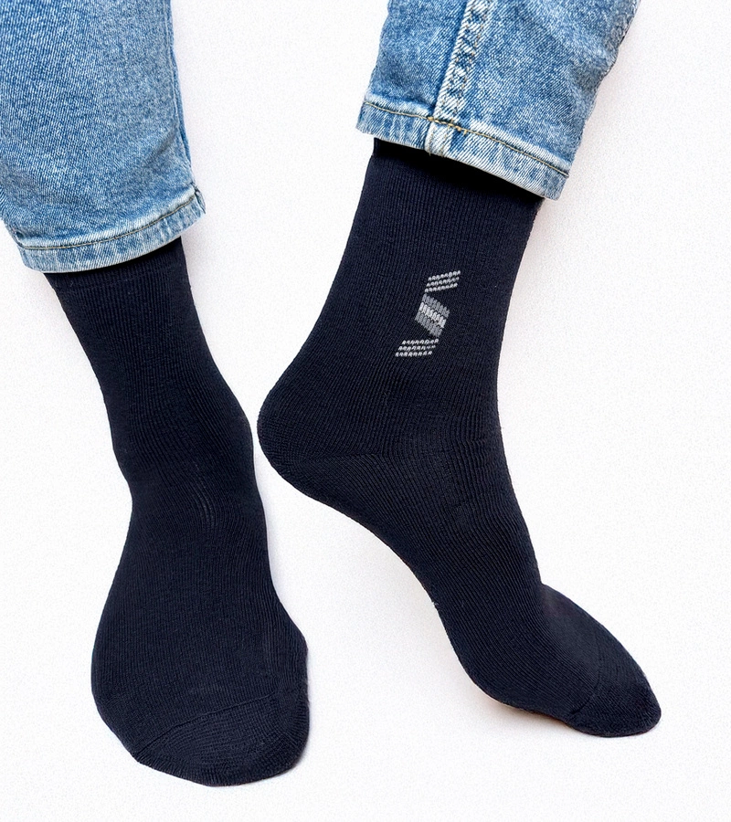 Granatowe męskie ciepłe skarpetki Narus